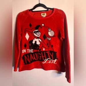 Batman Harley Quinn Fleece Pajama Top  lounge wear